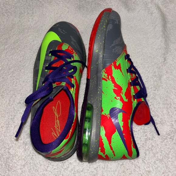 Nike Kevin Durant KD 6 “Energy” Sneakers - Size 5Y/6.5 Women's - Picture 5 of 10